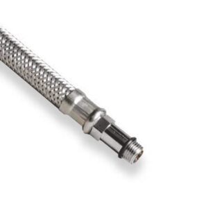 SS 304 Braided Connector with Brass Nuts
